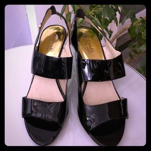 Michael Kors black patent leather heels